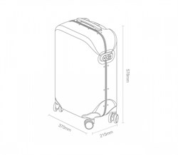 Чемодан Xiaomi 90 Points Smart Fingerprint Lock Case 20" 3340 - фото 13153