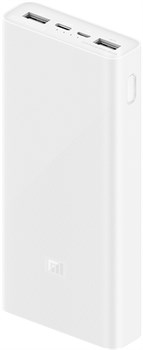 Внешний аккумулятор Xiaomi Mi Power Bank 3 20000mAh USB-C/Micro-USB White (PLM18ZM) 3775 - фото 14174