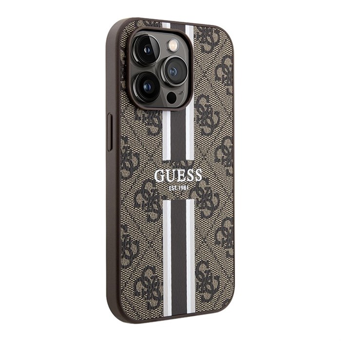 Чехол Guess PU 4G Stripes Hard для iPhone 14 Pro Max (MagSafe) 5265 - фото 23902