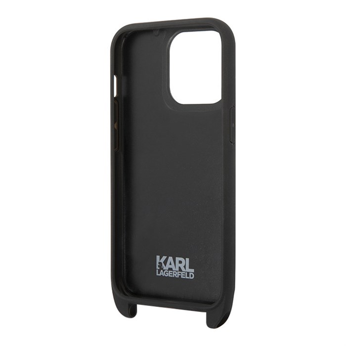 Чехол Lagerfeld Crossbody PU Monogram Plaque logo with Strap Hard для iPhone 14 Pro 5304 - фото 24064