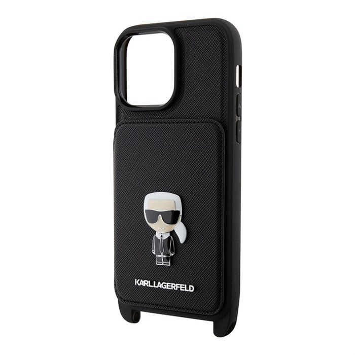 Чехол Lagerfeld Crossbody cardslot PU Saffiano Ikonik metal Hard для iPhone 14 Pro Max 5305 - фото 24068
