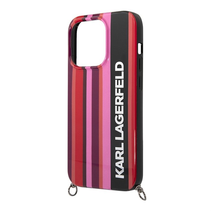 Чехол Lagerfeld Crossbody PC/TPU Color stripes with Strap Hard для iPhone 14 Pro Max 5309 - фото 24085
