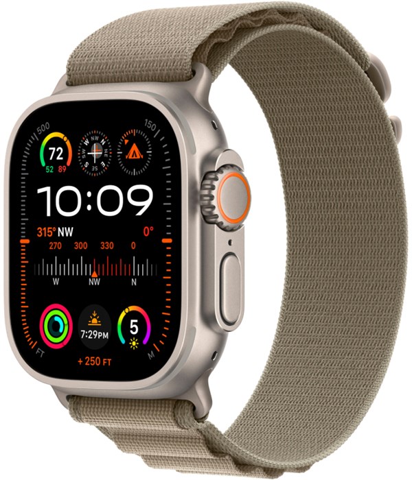 Умные часы Apple Watch Ultra 2 GPS + Cellular, 49 мм, корпус из титана, ремешок Alpine 5458 - фото 25354
