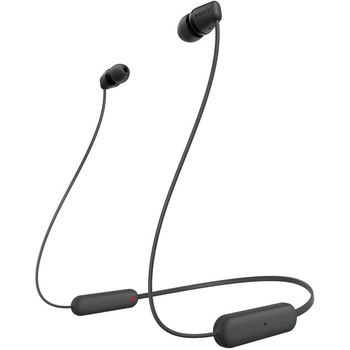 Наушники Sony WI-C100, Bluetooth, вкладыши, черный 5506 - фото 25747