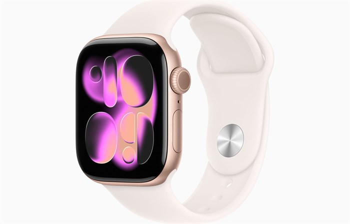 Apple Watch Series 11, 42 мм корпус из алюминия, силиконовый спортивный ремешок 6553 - фото 35228