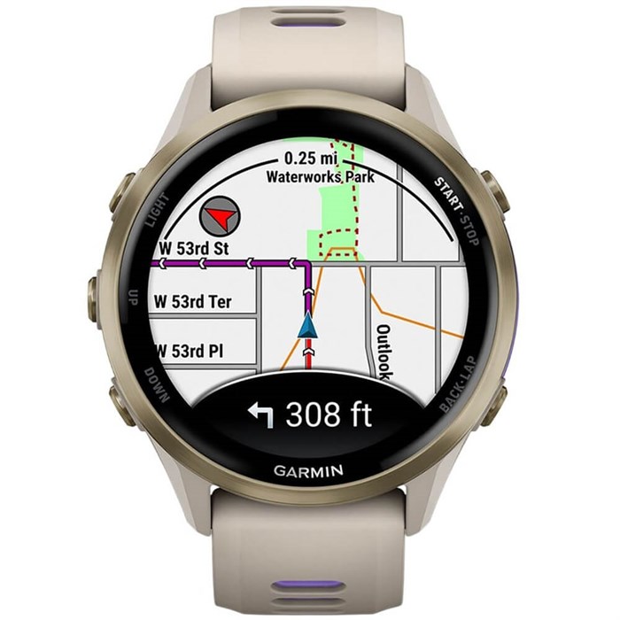 Часы Garmin FORERUNNER 970 French Gray Soft GoldTitanium with French Gray/Translucent Indigo Silicon 6802 - фото 37273