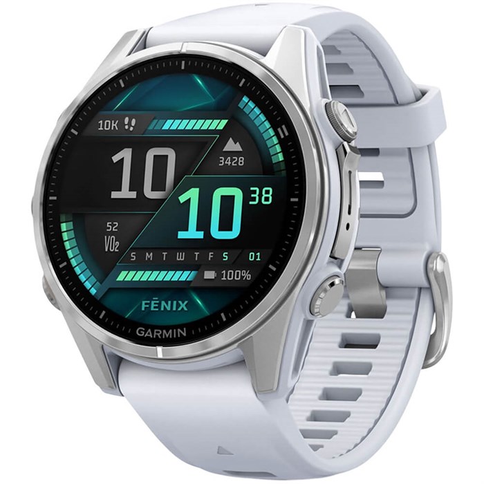 Часы Garmin Fenix 8 43 мм Amoled Silver с силиконовым ремешком Whitestone 6825 - фото 37537