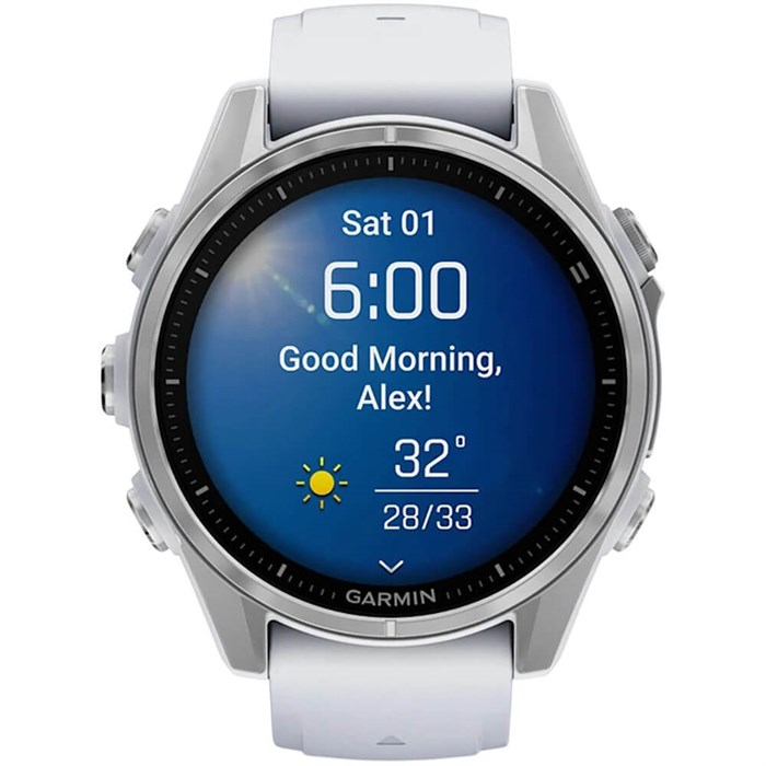 Часы Garmin Fenix 8 43 мм Amoled Silver с силиконовым ремешком Whitestone 6825 - фото 37538