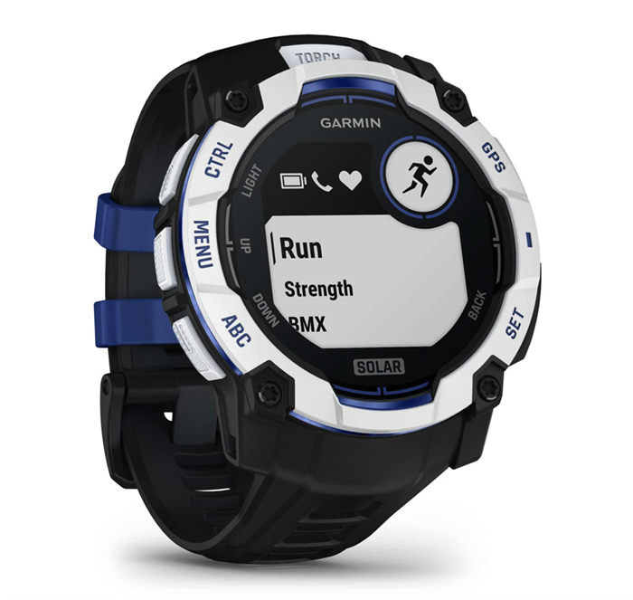 Часы Garmin Instinct 3 - 50 mm, Solar Whitestone with Black/Bolt Blue Band 6983 - фото 39316