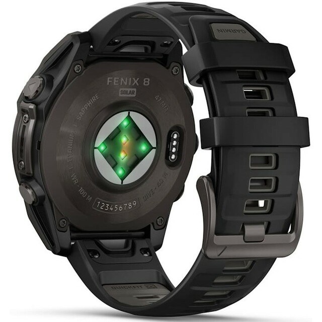 Умные часы Garmin Fenix 8 47mm Solar Sapphire DLC Carbon Gray / Black 7040 - фото 40112