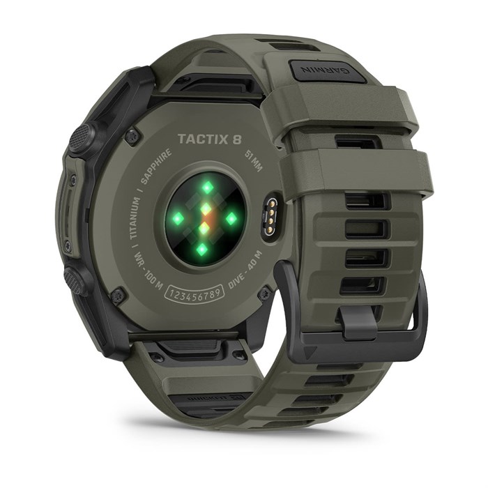 Часы Garmin TACTIX 8 51mm Amoled Olive Drab Cerakote with Olive Drab Silicon (010-03380-13) 7108 - фото 40774