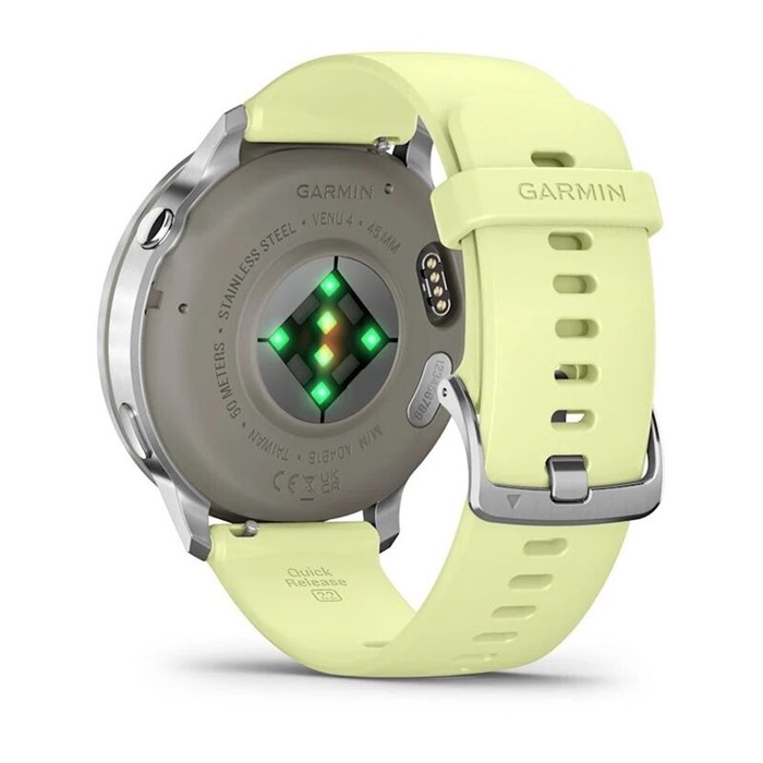 Часы Garmin Venu 4 45mm Silver with Citron Green silicon 7196 - фото 41531
