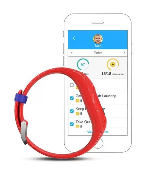 Умный браслет детский Garmin Vivofit Jr. 2 (Spider Man - Red) 7449 - фото 44075