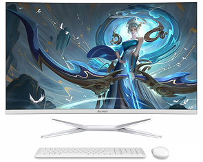 Моноблок с клавиатурой и мышью Chigo 32&amp;quot; All-in-One PC R3202 (Curved Display + Intel Core i7-10750H, RAM 16GB, SSD 512GB) White 6401