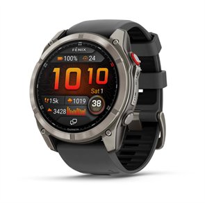 Умные часы Garmin Fenix 8 Pro 47 mm Amoled, титан с графитовым/черным силиконовым ремешком (010-03198-10) 7224